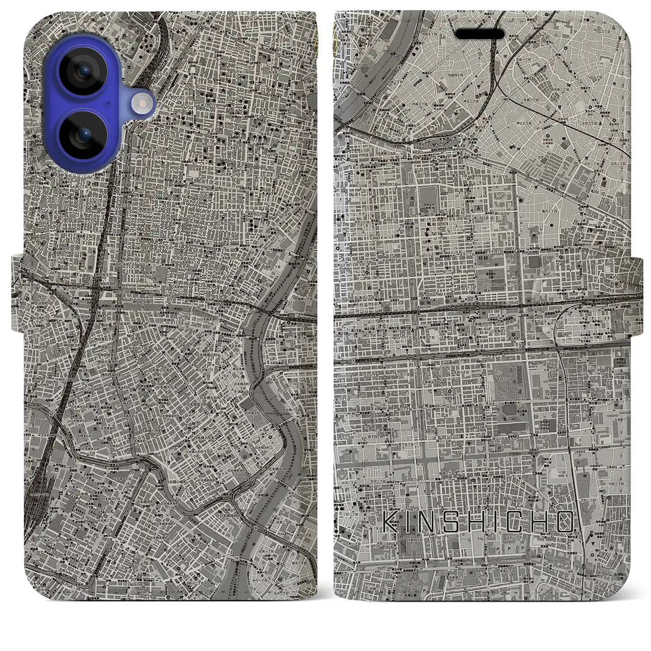 【錦糸町(東京都)】地図柄iPhoneケース(手帳タイプ)