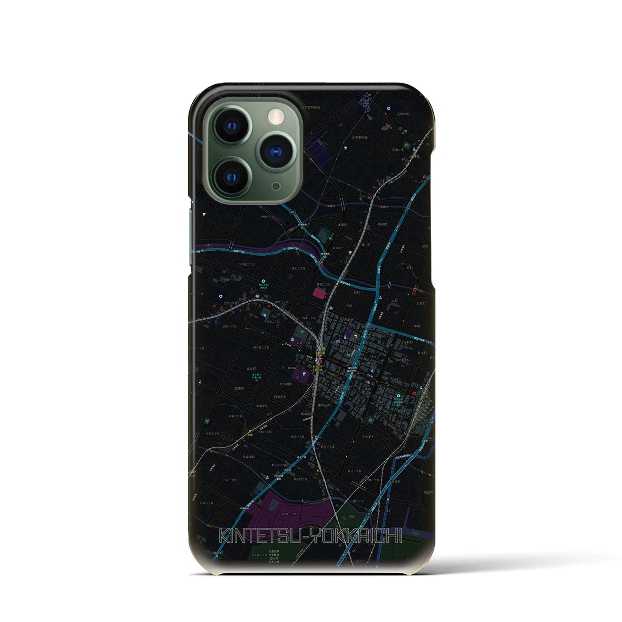 【近鉄四日市(三重県)】地図柄iPhoneケース(バックカバータイプ)