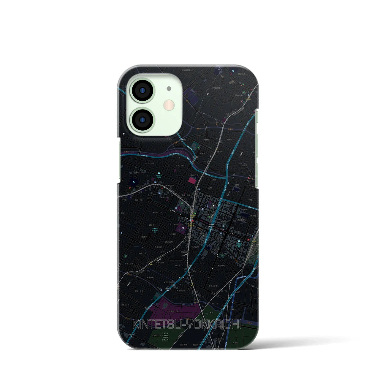 【近鉄四日市(三重県)】地図柄iPhoneケース(バックカバータイプ)