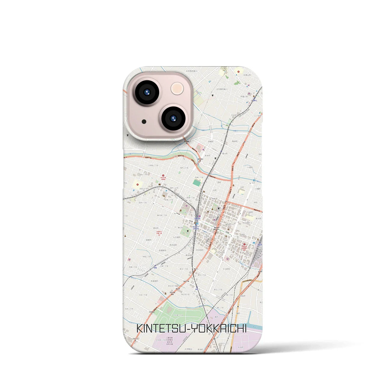 【近鉄四日市(三重県)】地図柄iPhoneケース(バックカバータイプ)
