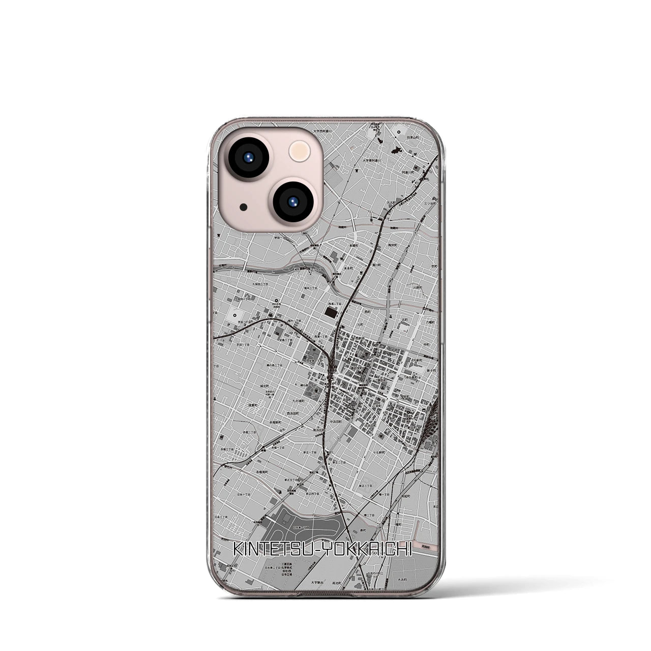 【近鉄四日市(三重県)】地図柄iPhoneケース(クリアタイプ)