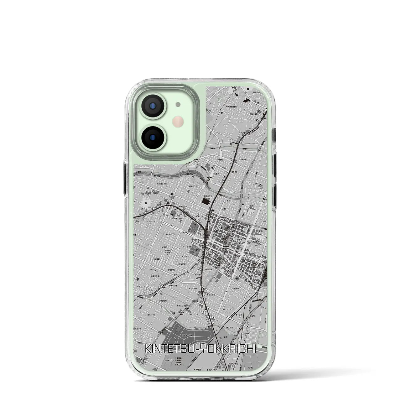 【近鉄四日市(三重県)】地図柄iPhoneケース(MagSafeタイプ)