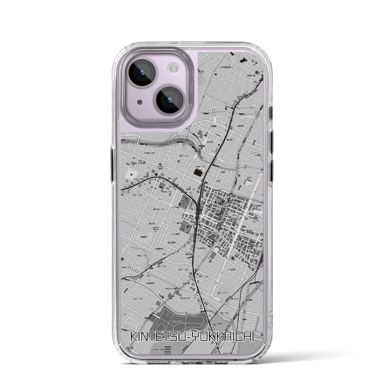 【近鉄四日市(三重県)】地図柄iPhoneケース(MagSafeタイプ)