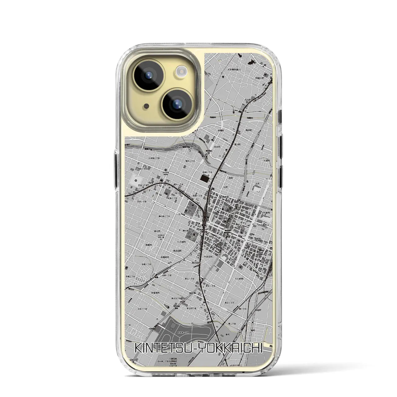 【近鉄四日市(三重県)】地図柄iPhoneケース(MagSafeタイプ)