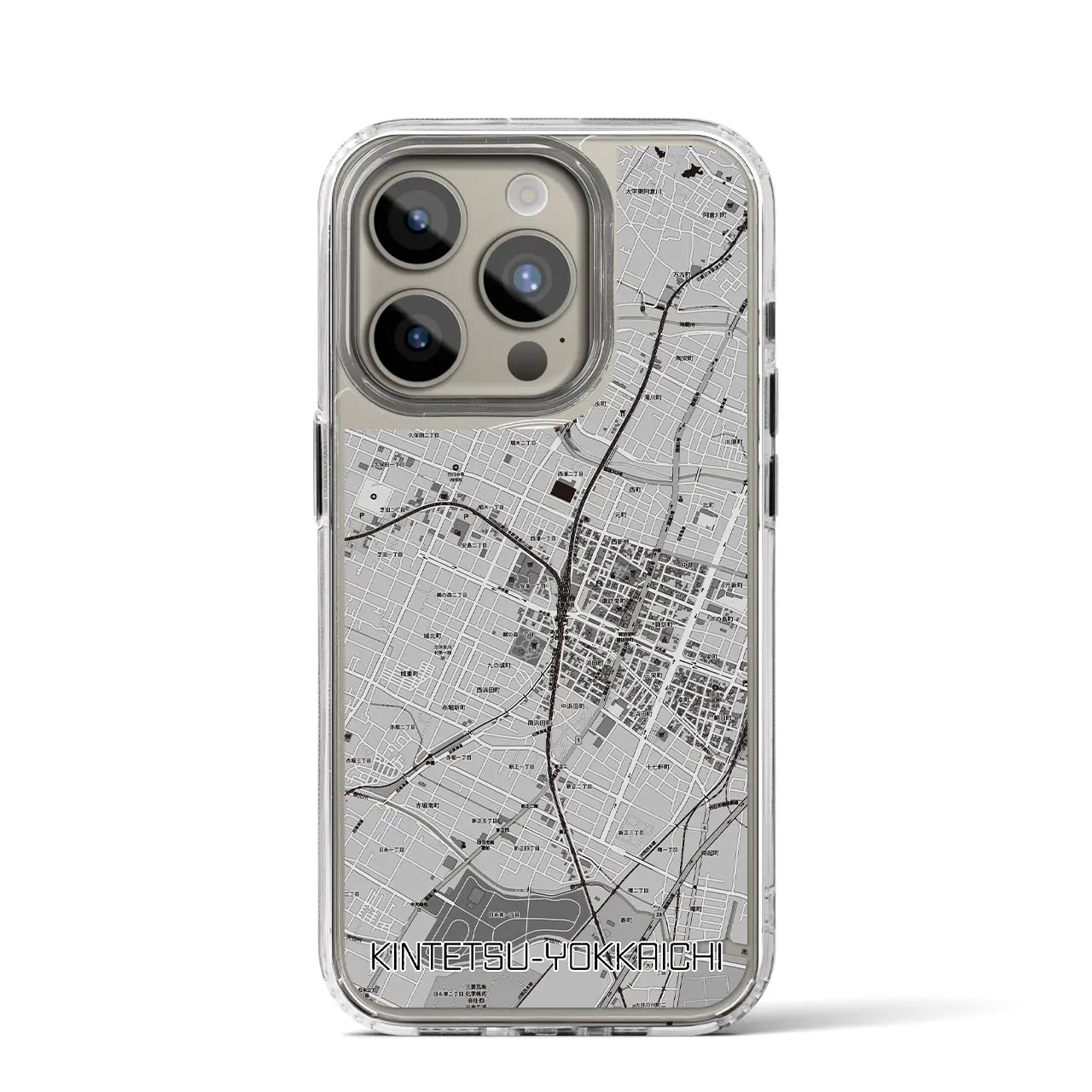 【近鉄四日市(三重県)】地図柄iPhoneケース(MagSafeタイプ)