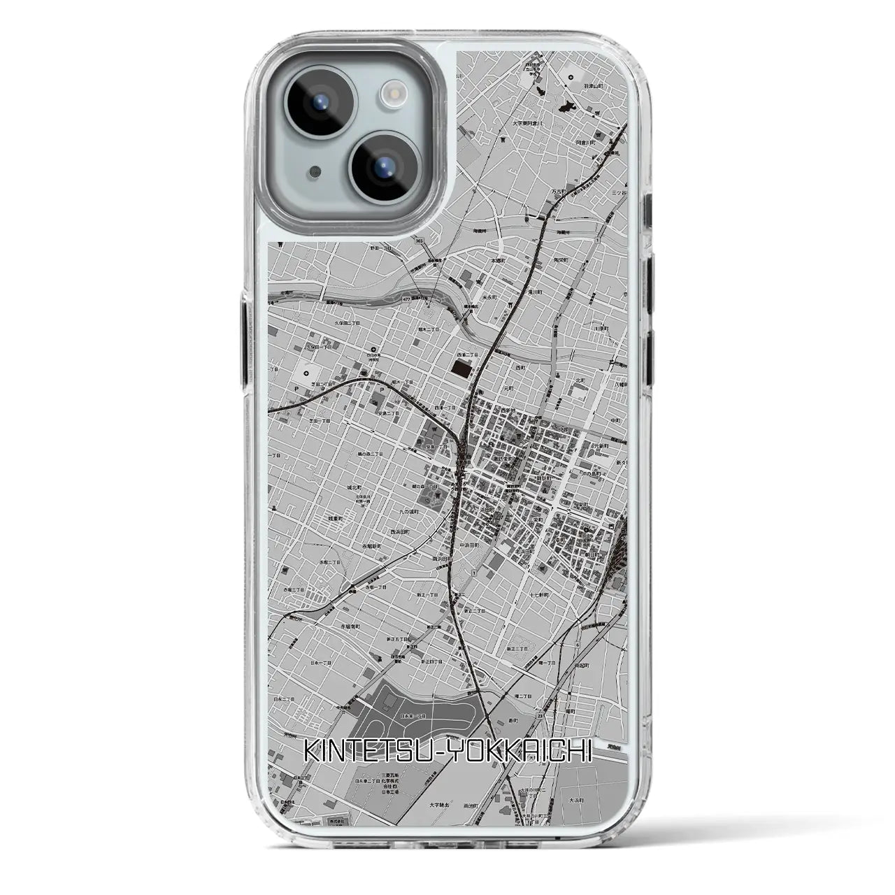 【近鉄四日市(三重県)】地図柄iPhoneケース(MagSafeタイプ)