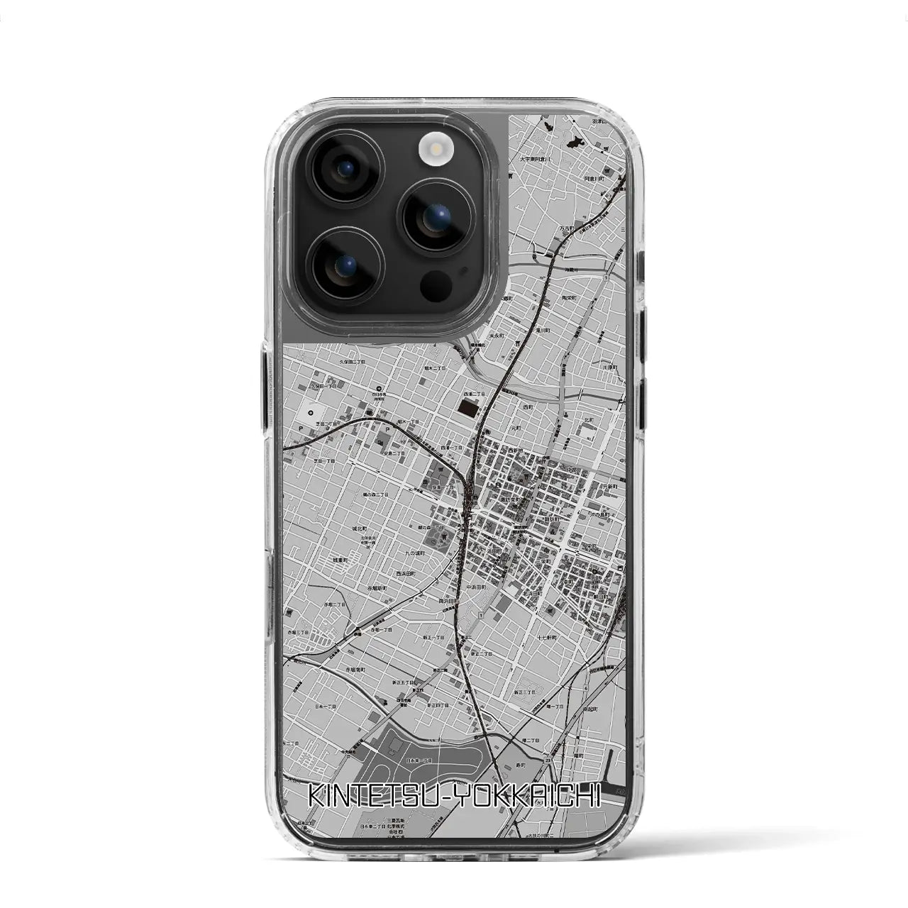 【近鉄四日市(三重県)】地図柄iPhoneケース(MagSafeタイプ)