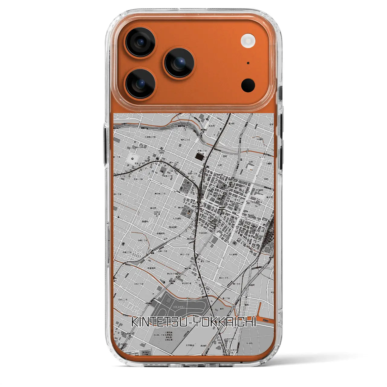 【近鉄四日市(三重県)】地図柄iPhoneケース(MagSafeタイプ)