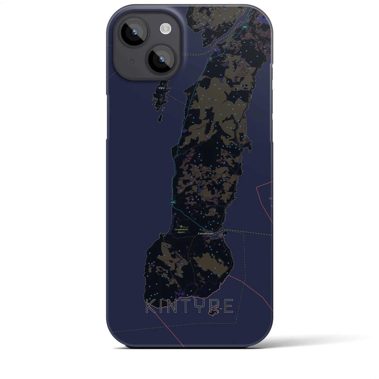 【キンタイア(イギリス)】地図柄iPhoneケース(バックカバータイプ)