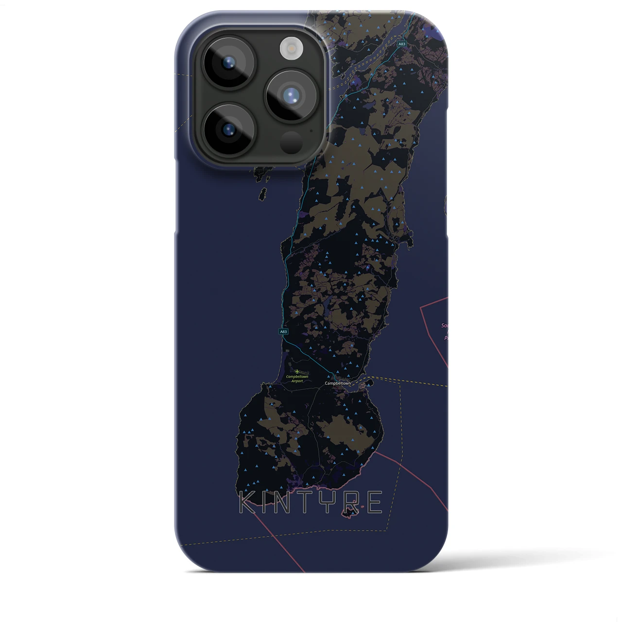 【キンタイア(イギリス)】地図柄iPhoneケース(バックカバータイプ)
