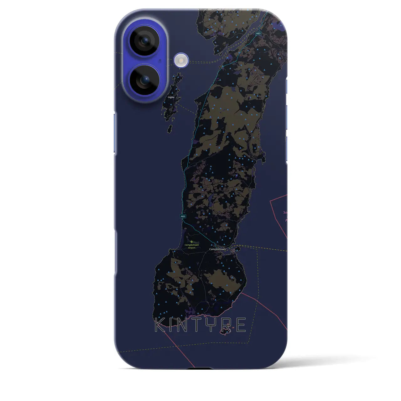 【キンタイア(イギリス)】地図柄iPhoneケース(バックカバータイプ)