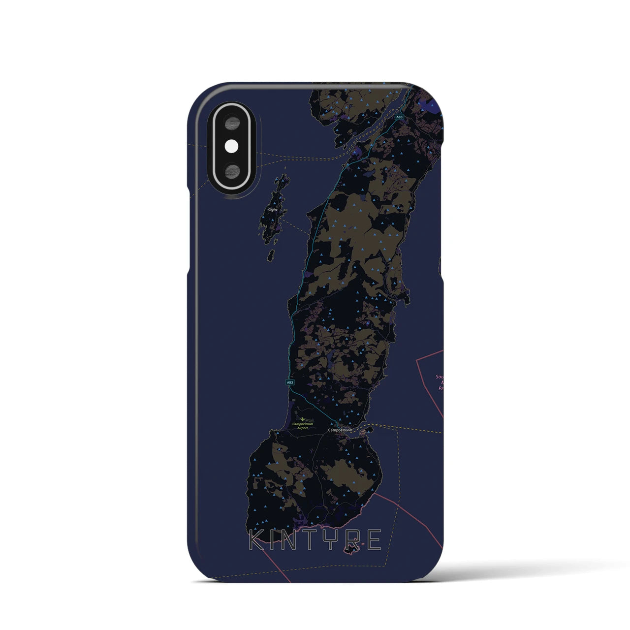 【キンタイア(イギリス)】地図柄iPhoneケース(バックカバータイプ)