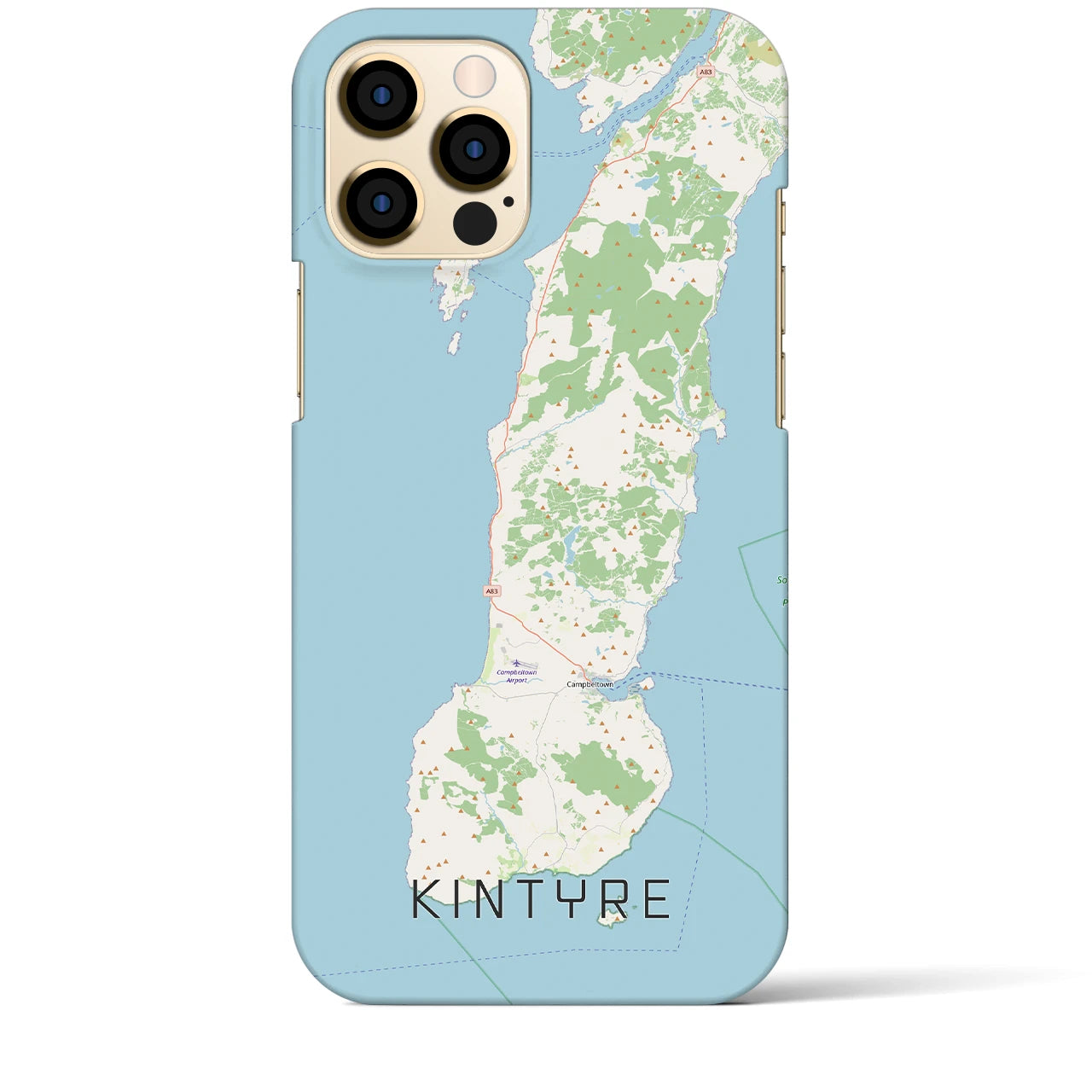 【キンタイア(イギリス)】地図柄iPhoneケース(バックカバータイプ)