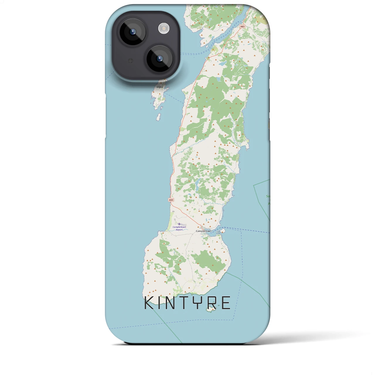 【キンタイア(イギリス)】地図柄iPhoneケース(バックカバータイプ)