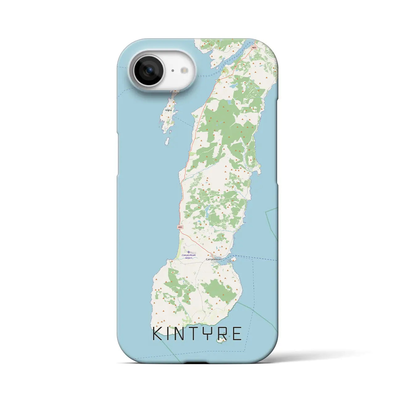 【キンタイア(イギリス)】地図柄iPhoneケース(バックカバータイプ)