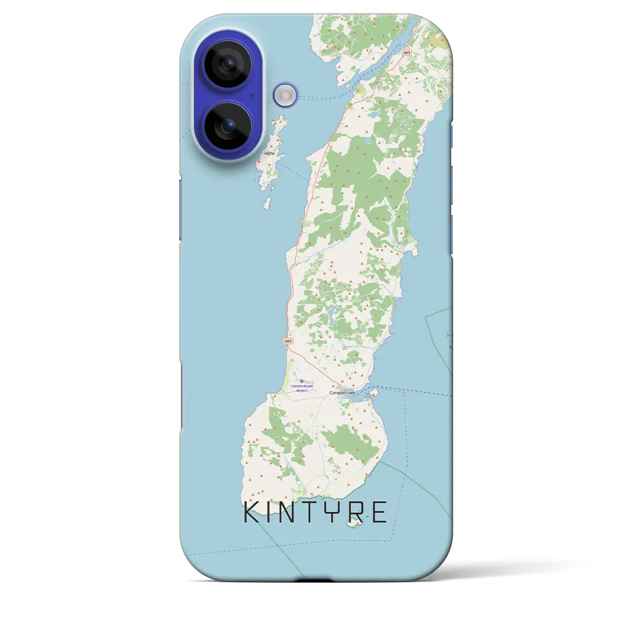 【キンタイア(イギリス)】地図柄iPhoneケース(バックカバータイプ)