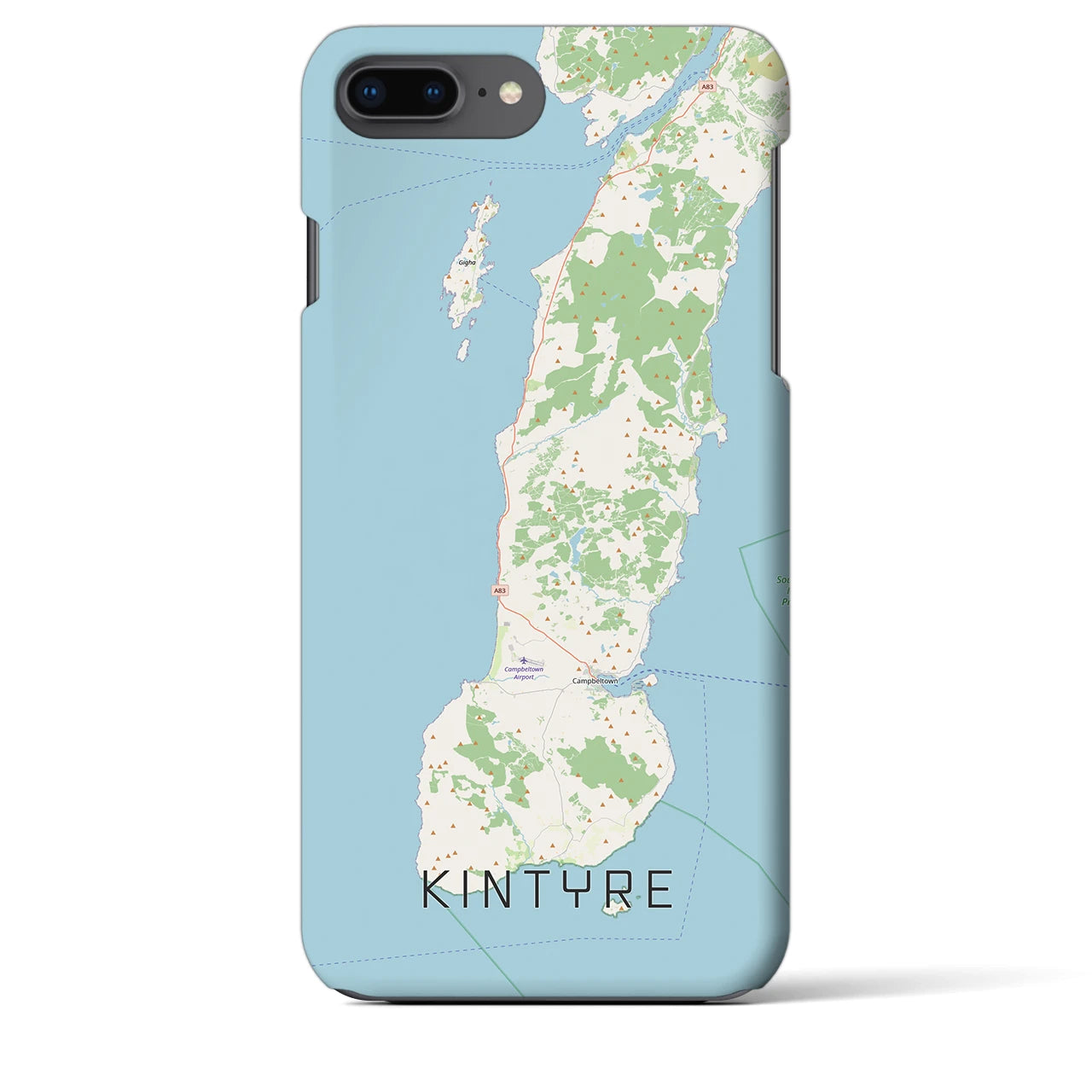 【キンタイア(イギリス)】地図柄iPhoneケース(バックカバータイプ)