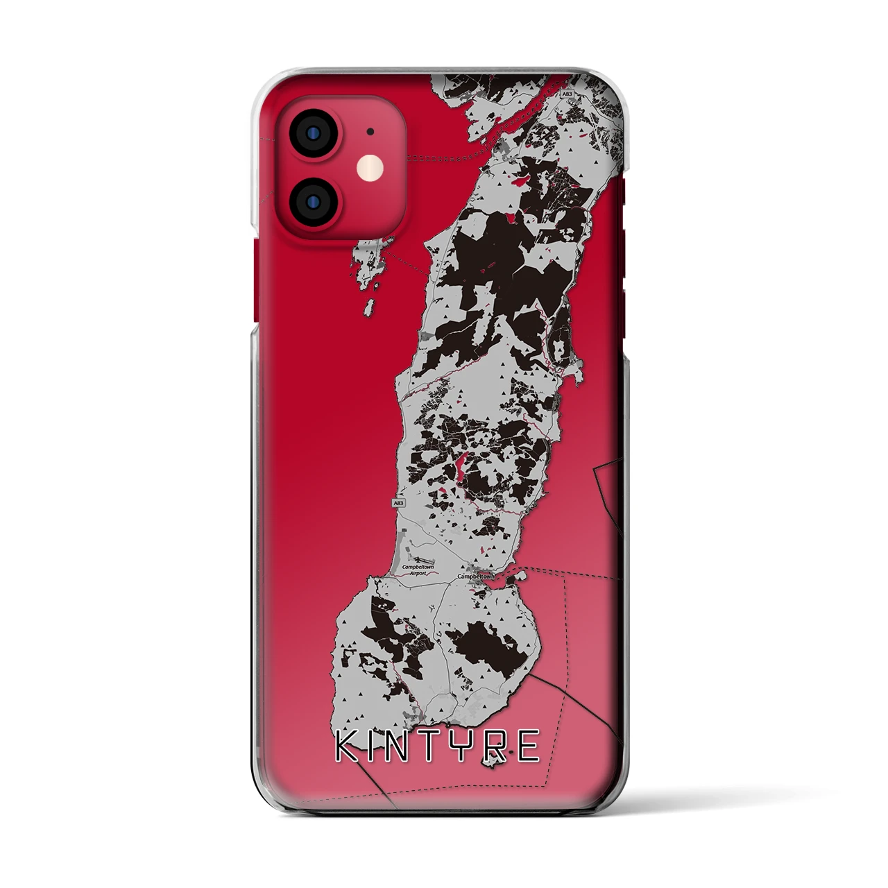 【キンタイア(イギリス)】地図柄iPhoneケース(クリアタイプ)