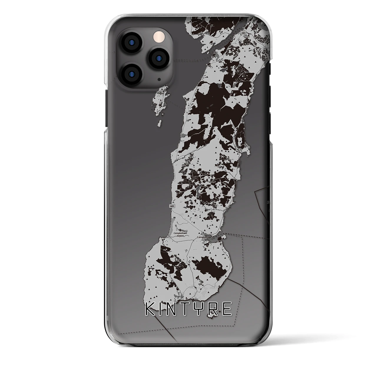 【キンタイア(イギリス)】地図柄iPhoneケース(クリアタイプ)