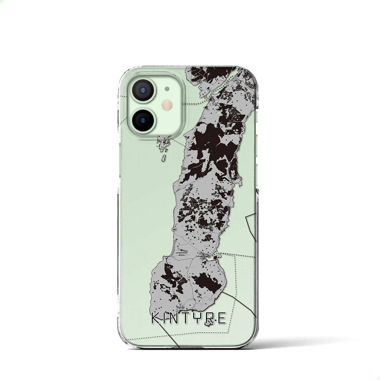 【キンタイア(イギリス)】地図柄iPhoneケース(クリアタイプ)