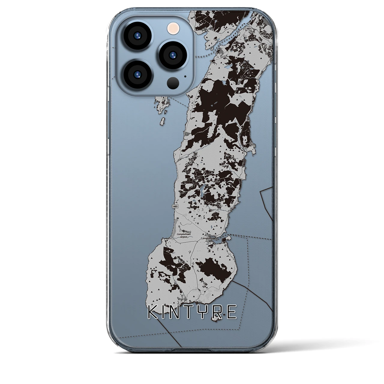 【キンタイア(イギリス)】地図柄iPhoneケース(クリアタイプ)