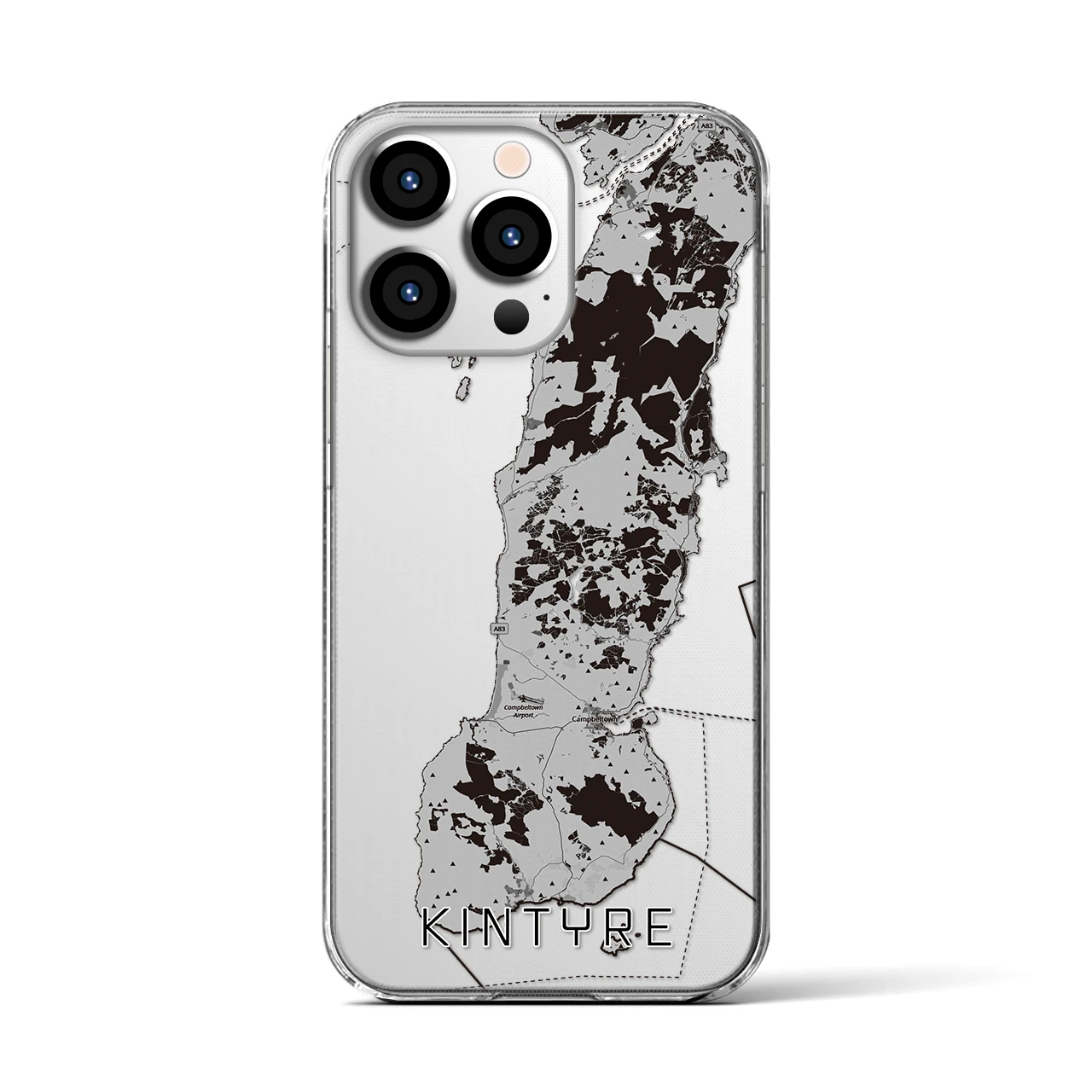 【キンタイア(イギリス)】地図柄iPhoneケース(クリアタイプ)