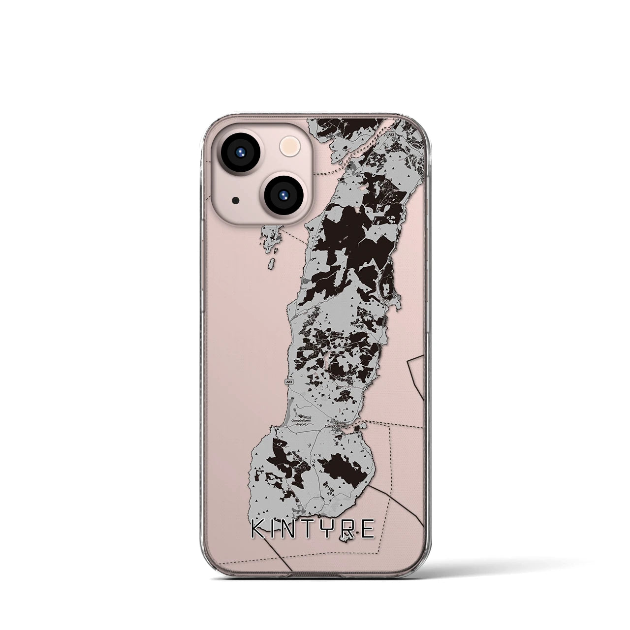 【キンタイア(イギリス)】地図柄iPhoneケース(クリアタイプ)