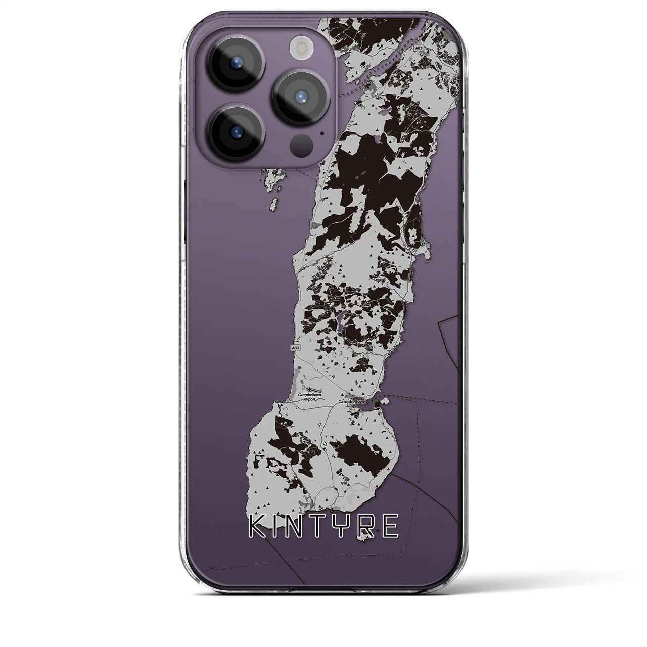 【キンタイア(イギリス)】地図柄iPhoneケース(クリアタイプ)