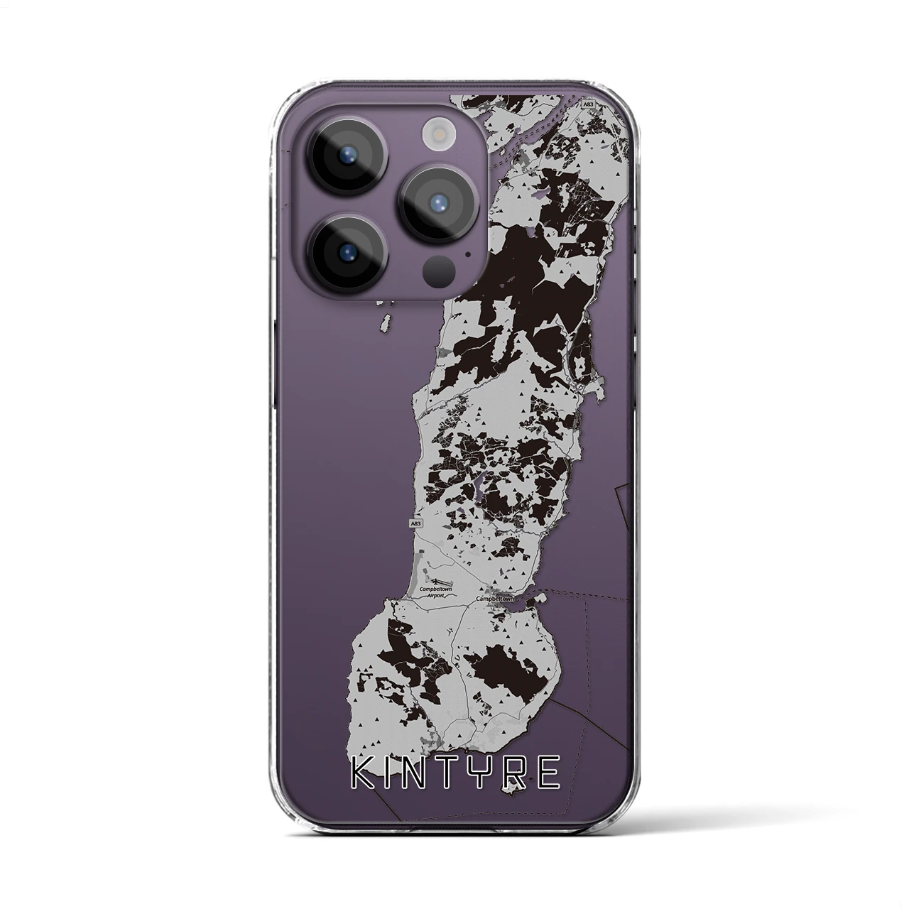 【キンタイア(イギリス)】地図柄iPhoneケース(クリアタイプ)