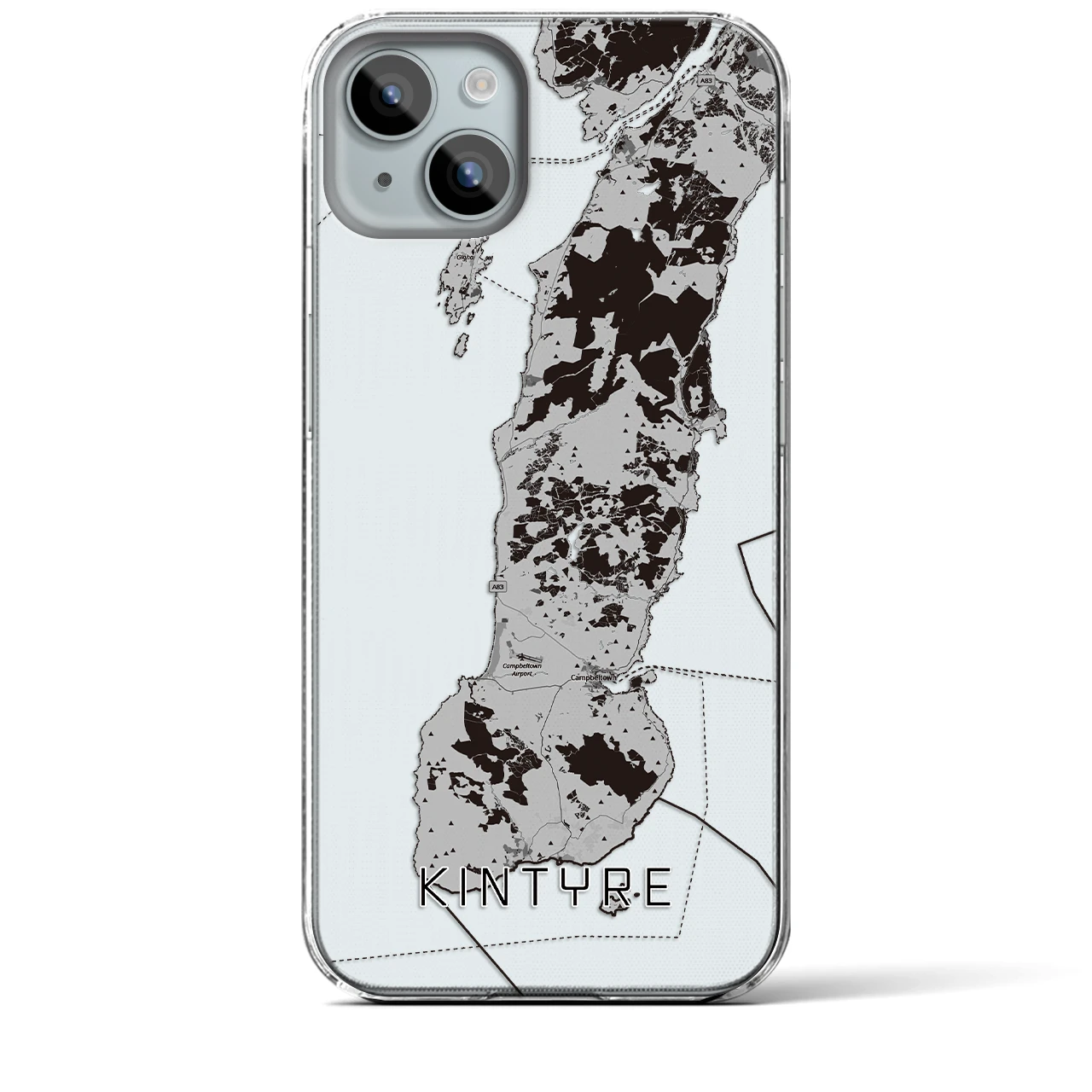 【キンタイア(イギリス)】地図柄iPhoneケース(クリアタイプ)
