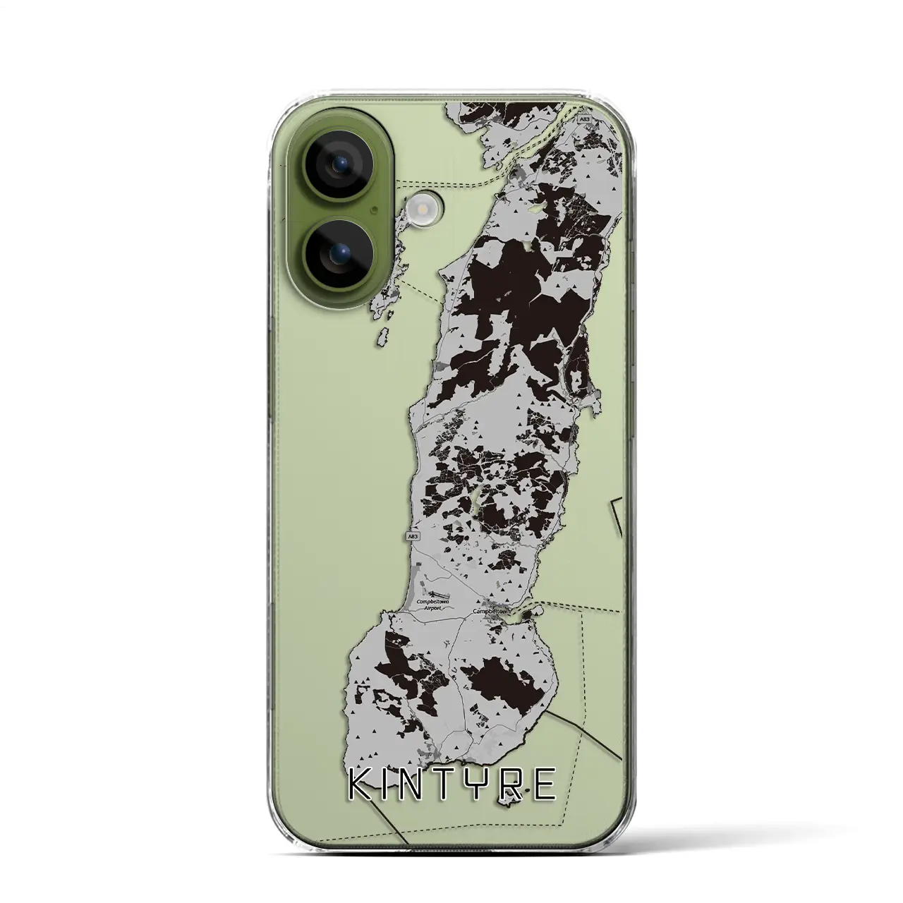 【キンタイア(イギリス)】地図柄iPhoneケース(クリアタイプ)