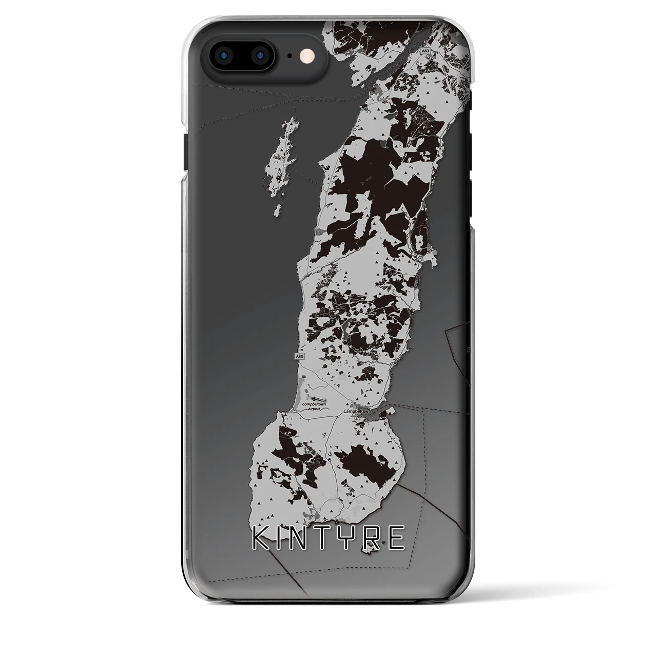 【キンタイア(イギリス)】地図柄iPhoneケース(クリアタイプ)