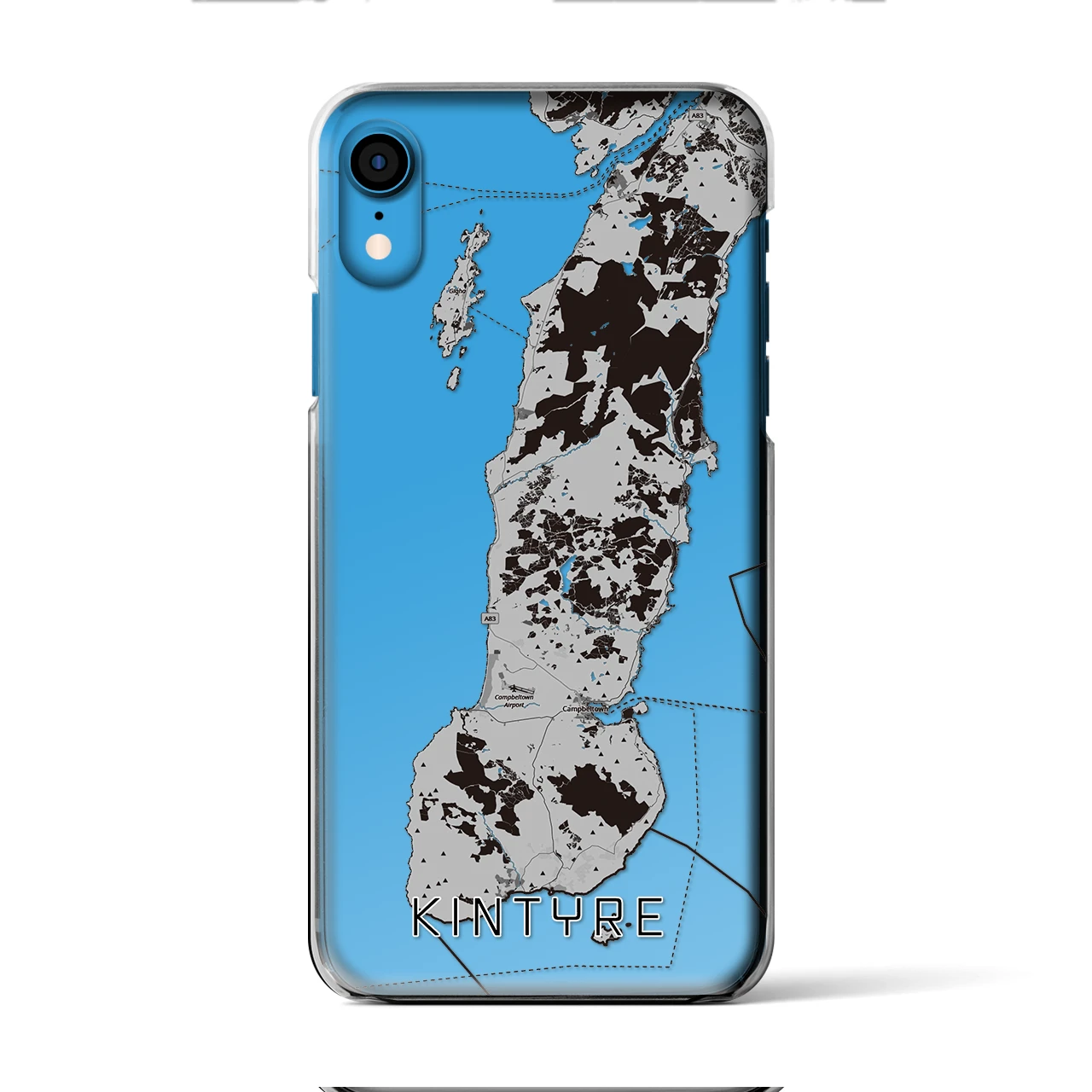 【キンタイア(イギリス)】地図柄iPhoneケース(クリアタイプ)