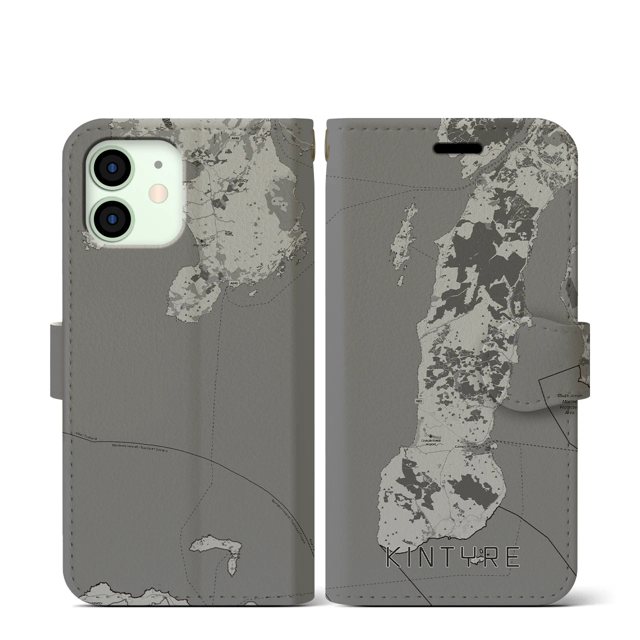 【キンタイア(イギリス)】地図柄iPhoneケース(手帳タイプ)