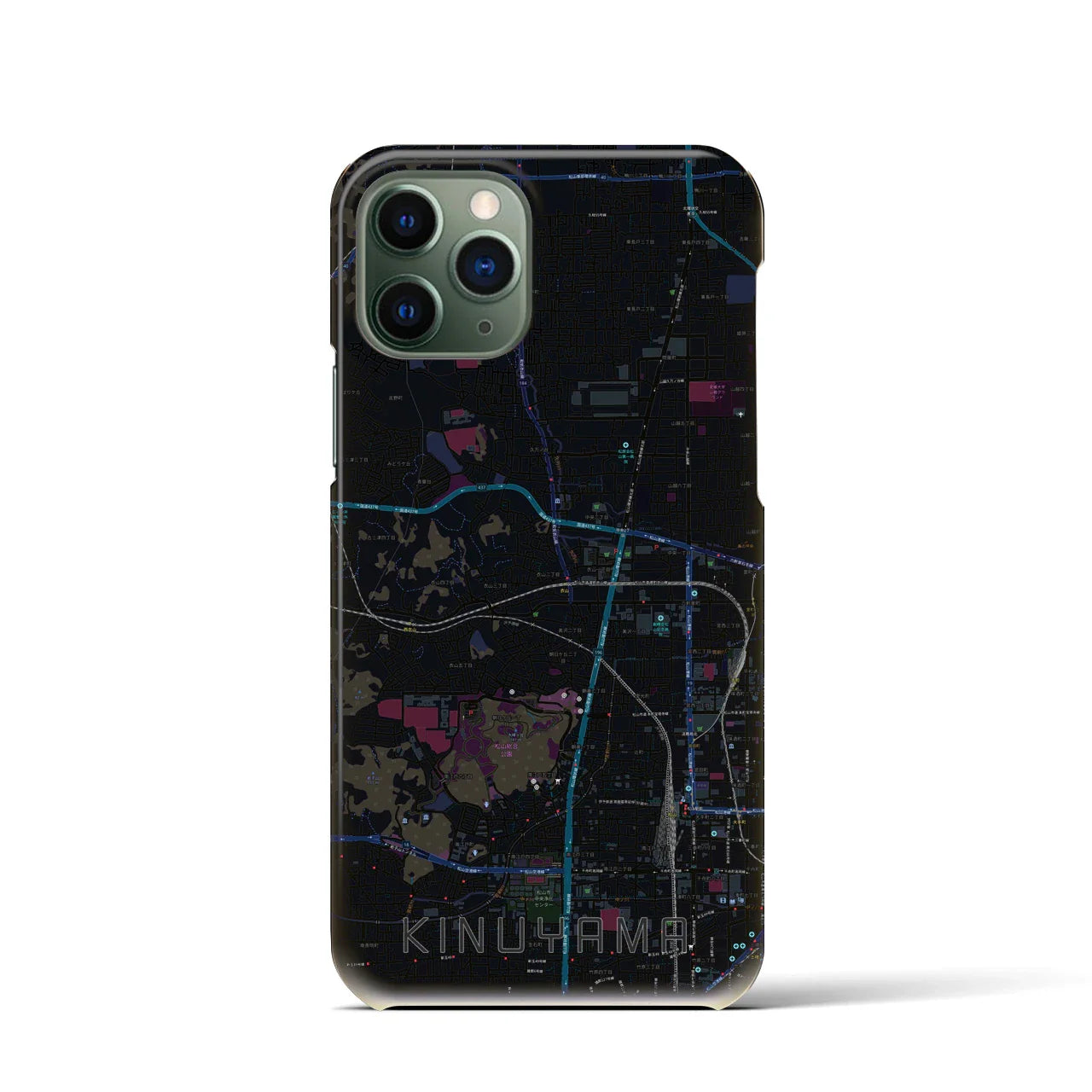 【衣山(愛媛県)】地図柄iPhoneケース(バックカバータイプ)