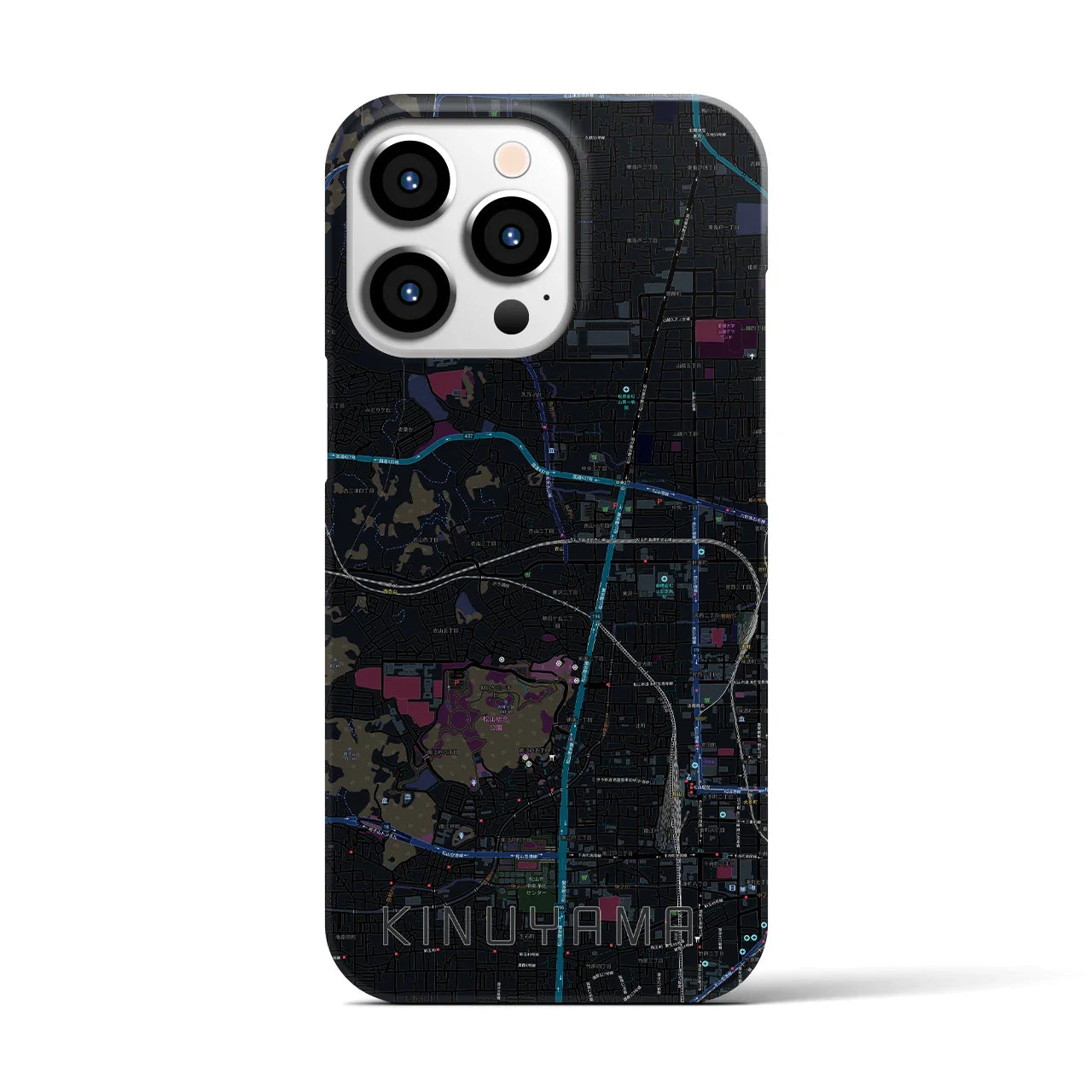 【衣山(愛媛県)】地図柄iPhoneケース(バックカバータイプ)