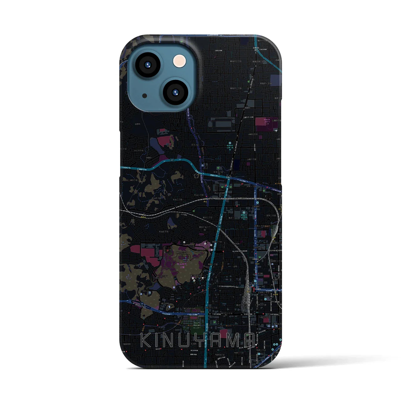 【衣山(愛媛県)】地図柄iPhoneケース(バックカバータイプ)