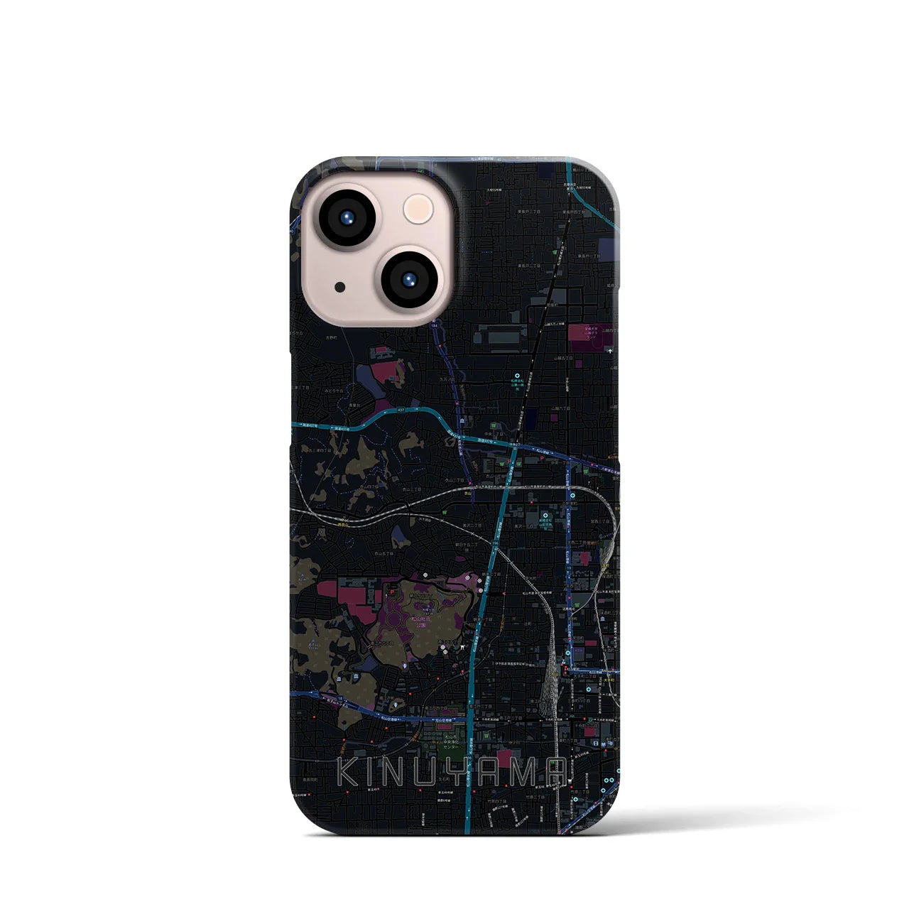 【衣山(愛媛県)】地図柄iPhoneケース(バックカバータイプ)
