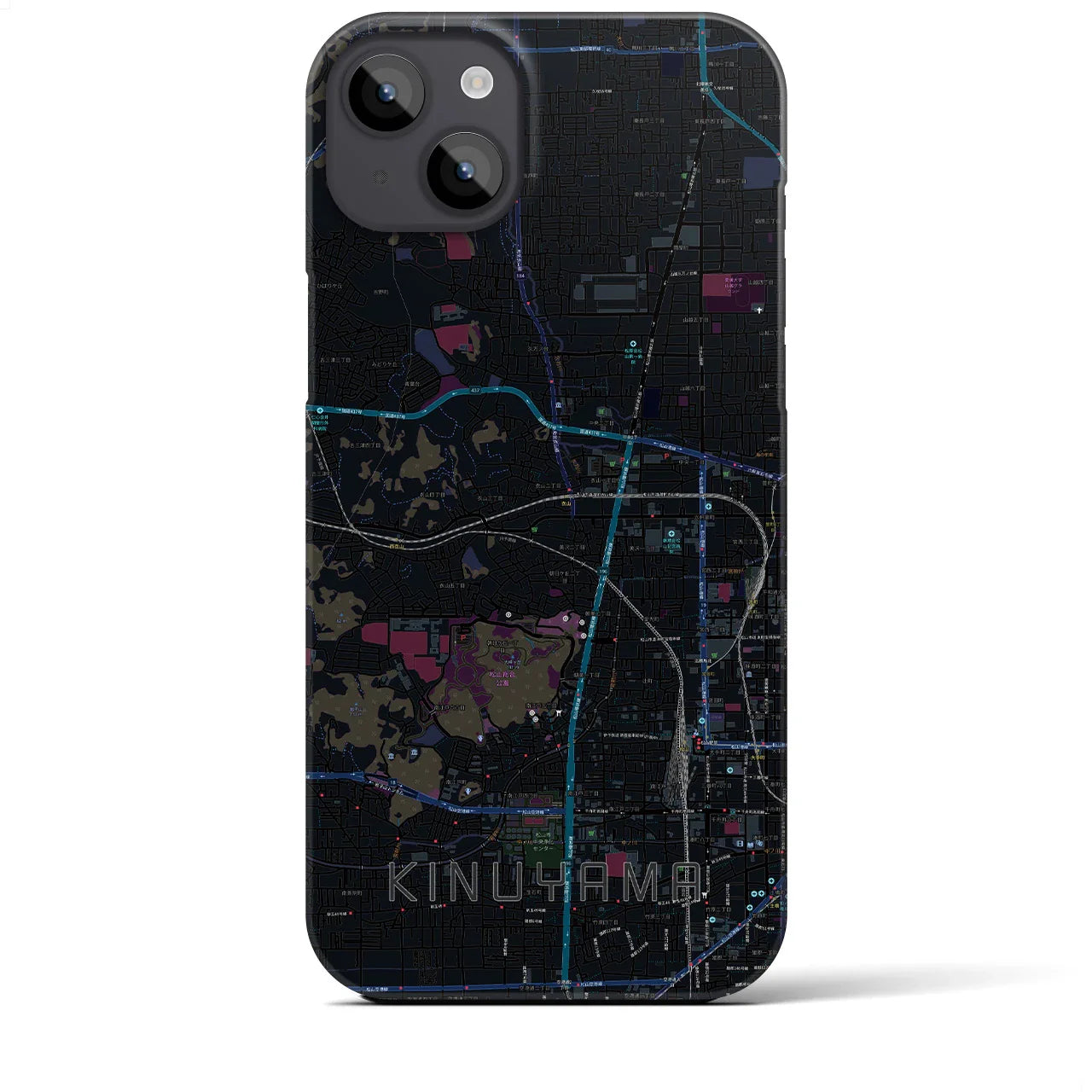 【衣山(愛媛県)】地図柄iPhoneケース(バックカバータイプ)