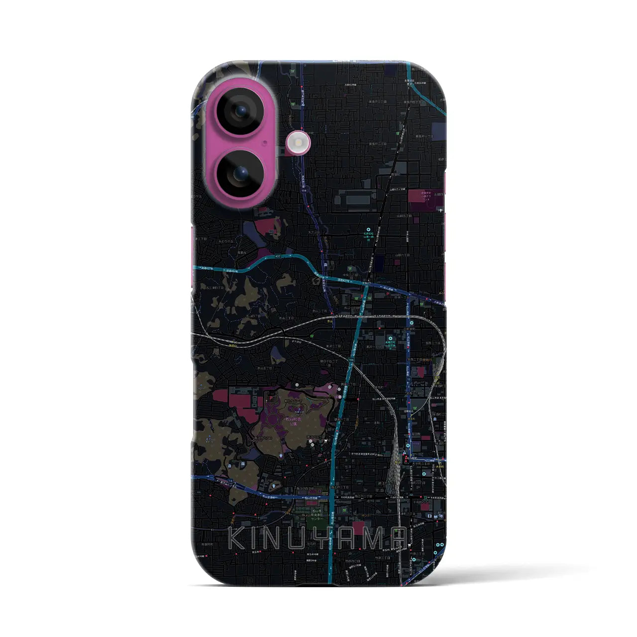 【衣山(愛媛県)】地図柄iPhoneケース(バックカバータイプ)