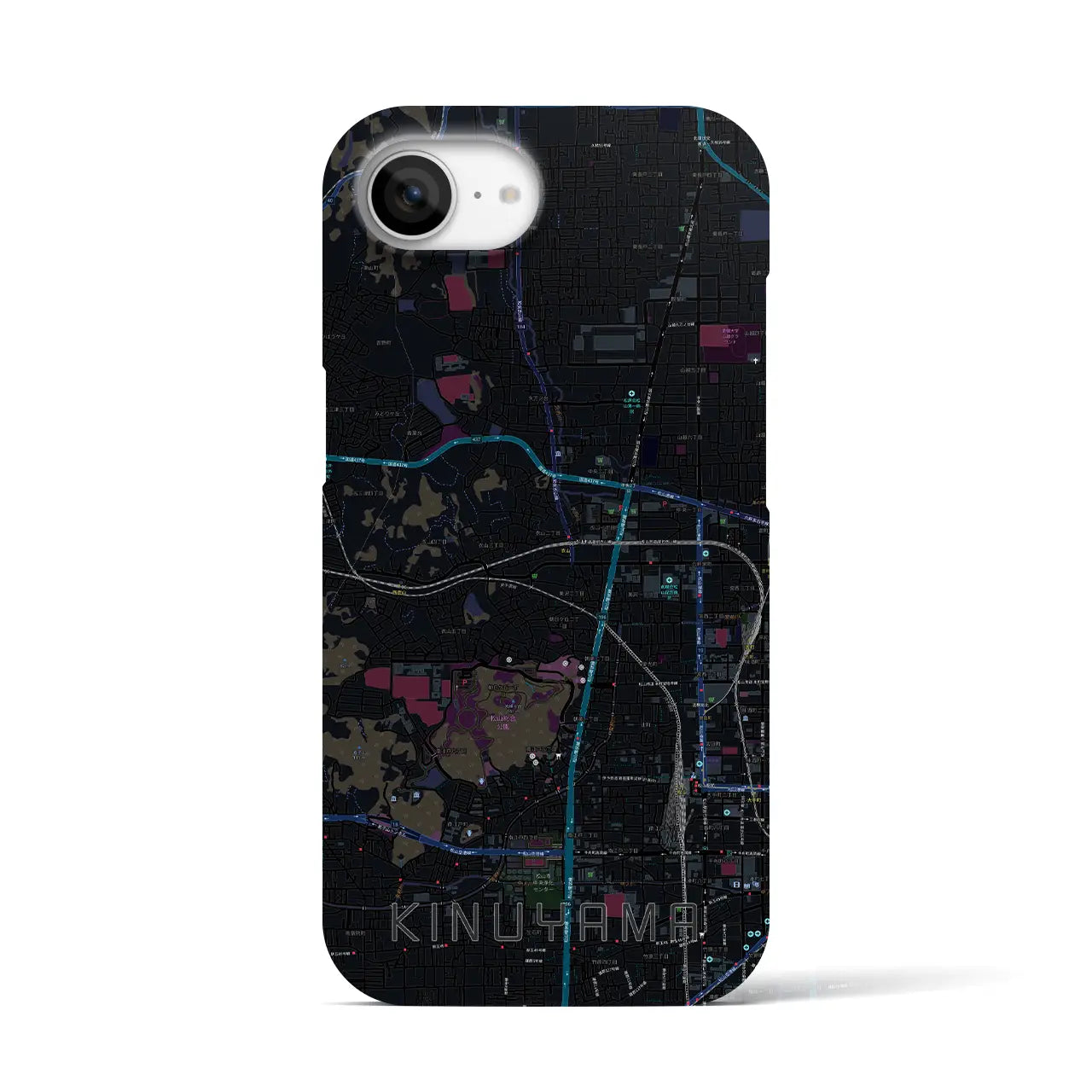 【衣山(愛媛県)】地図柄iPhoneケース(バックカバータイプ)