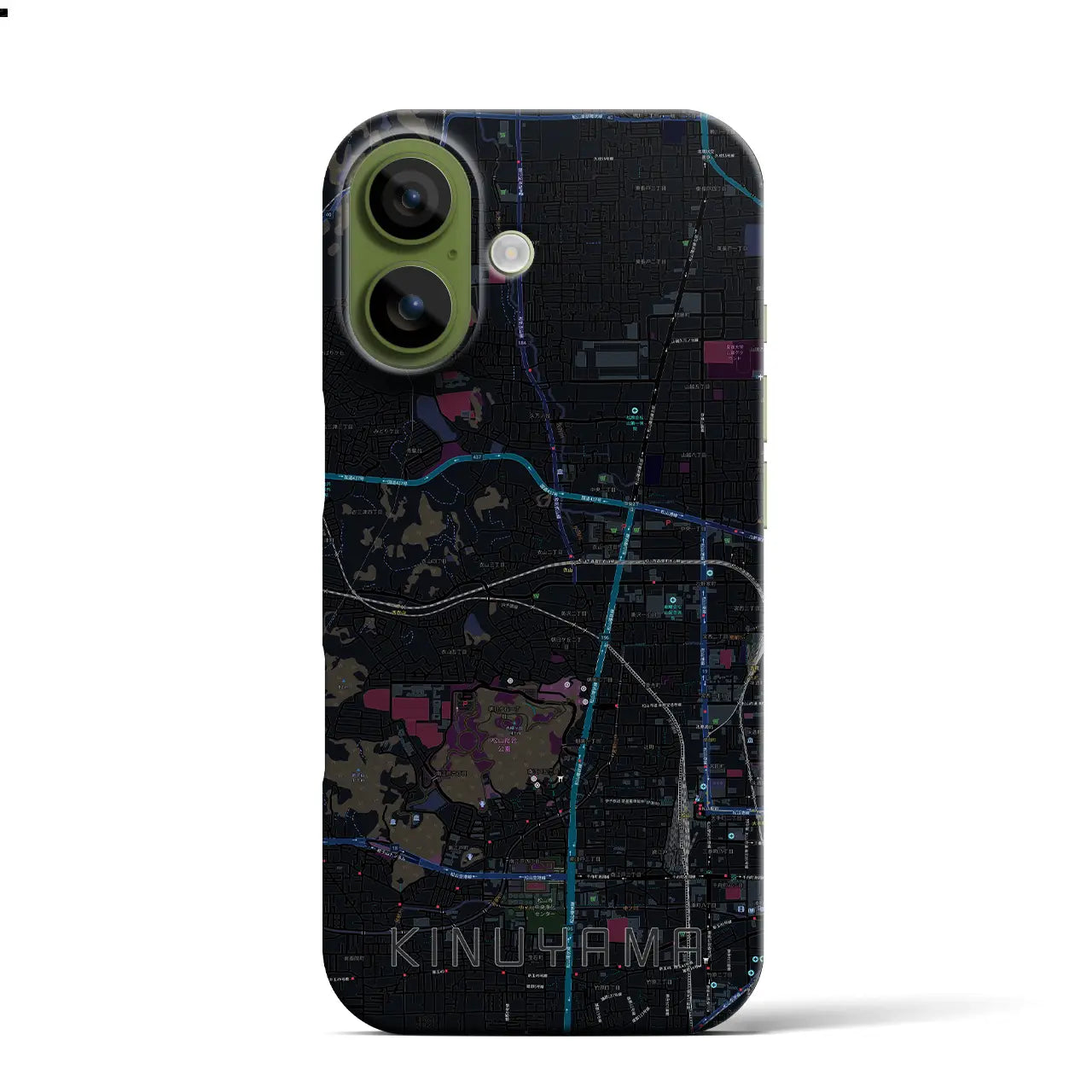 【衣山(愛媛県)】地図柄iPhoneケース(バックカバータイプ)