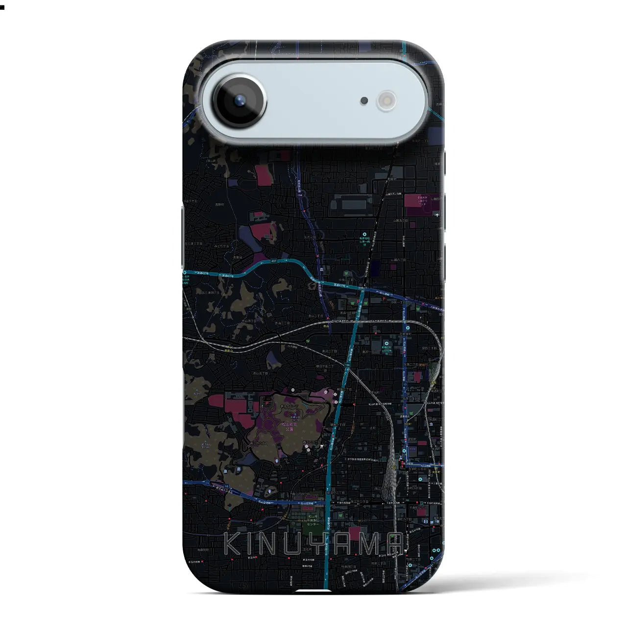 【衣山(愛媛県)】地図柄iPhoneケース(バックカバータイプ)