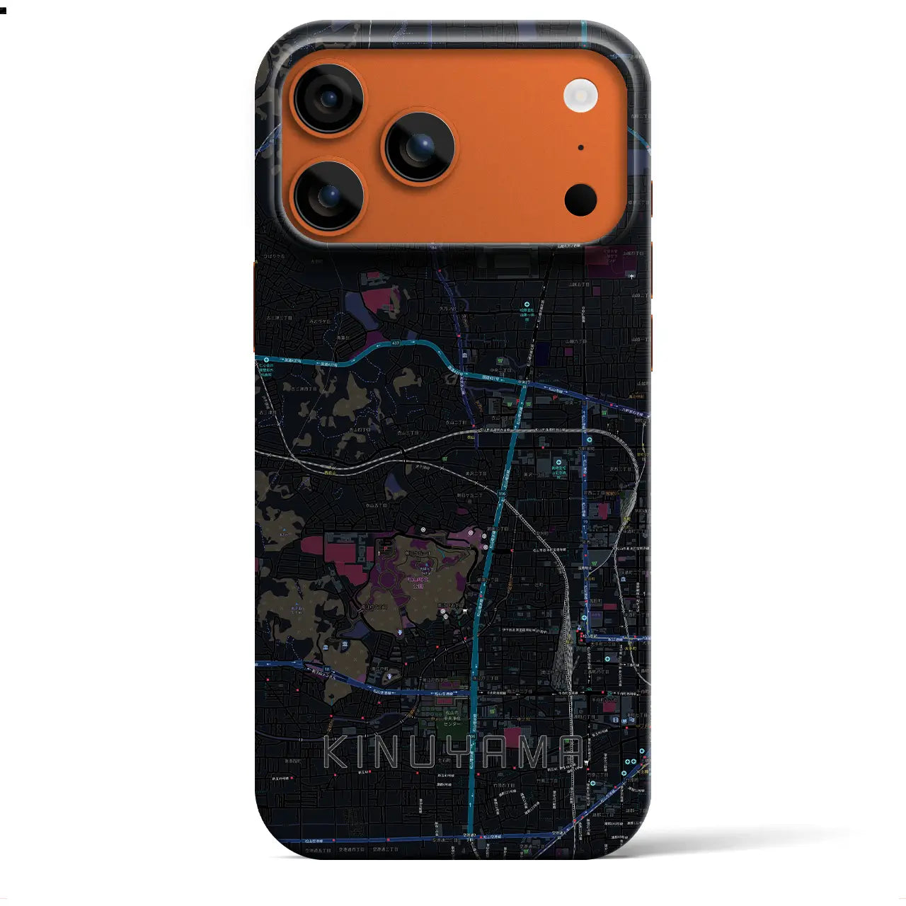 【衣山(愛媛県)】地図柄iPhoneケース(バックカバータイプ)