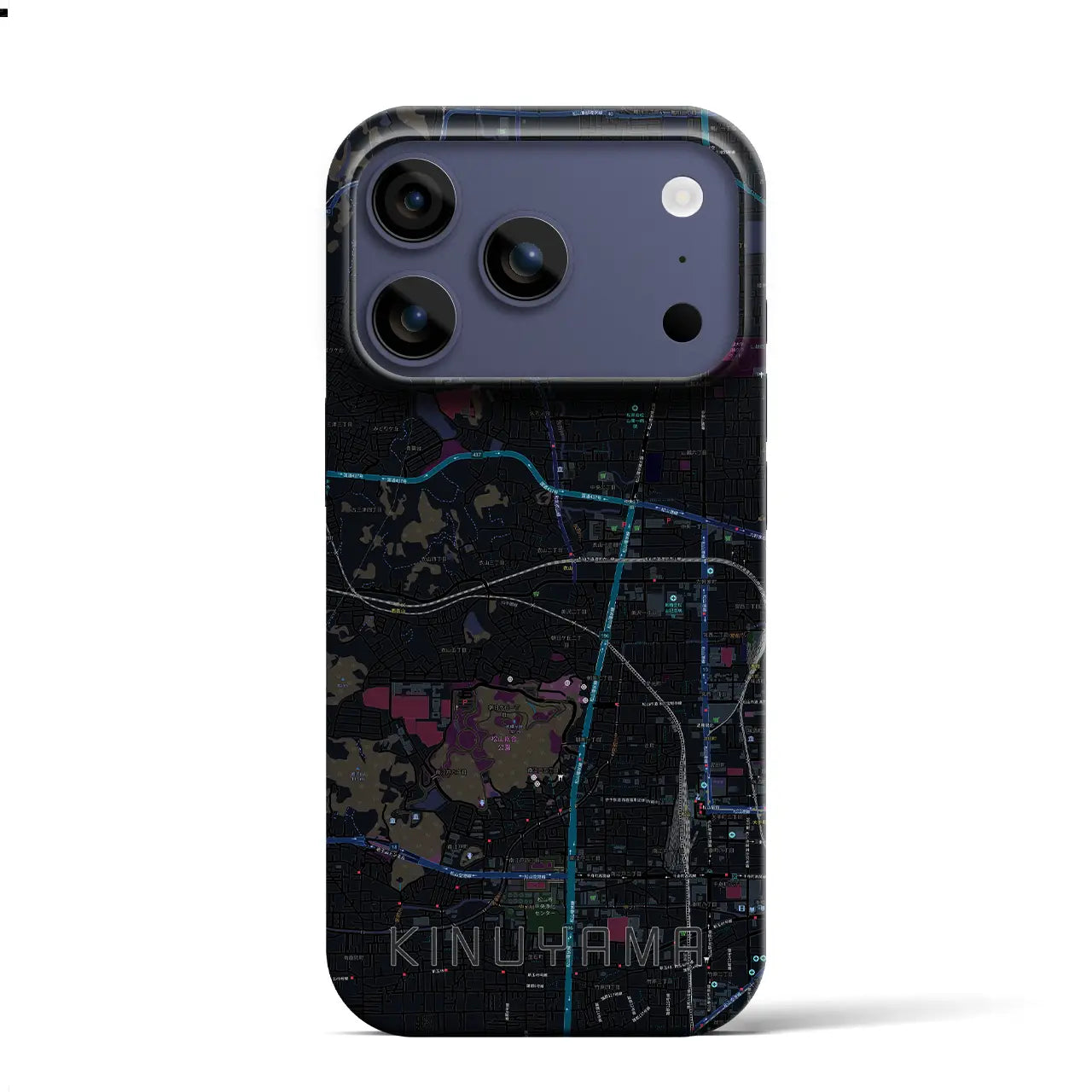 【衣山(愛媛県)】地図柄iPhoneケース(バックカバータイプ)