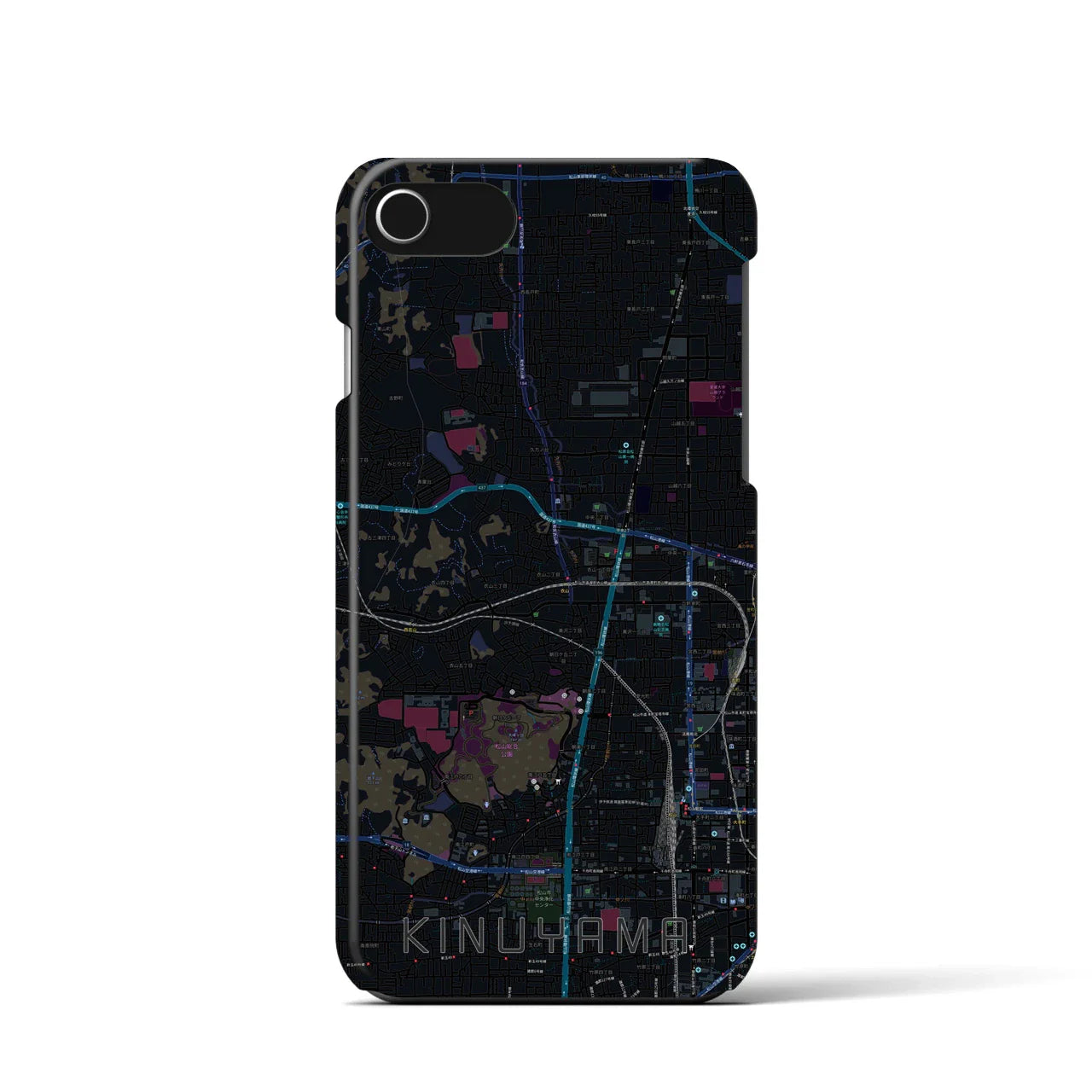 【衣山(愛媛県)】地図柄iPhoneケース(バックカバータイプ)