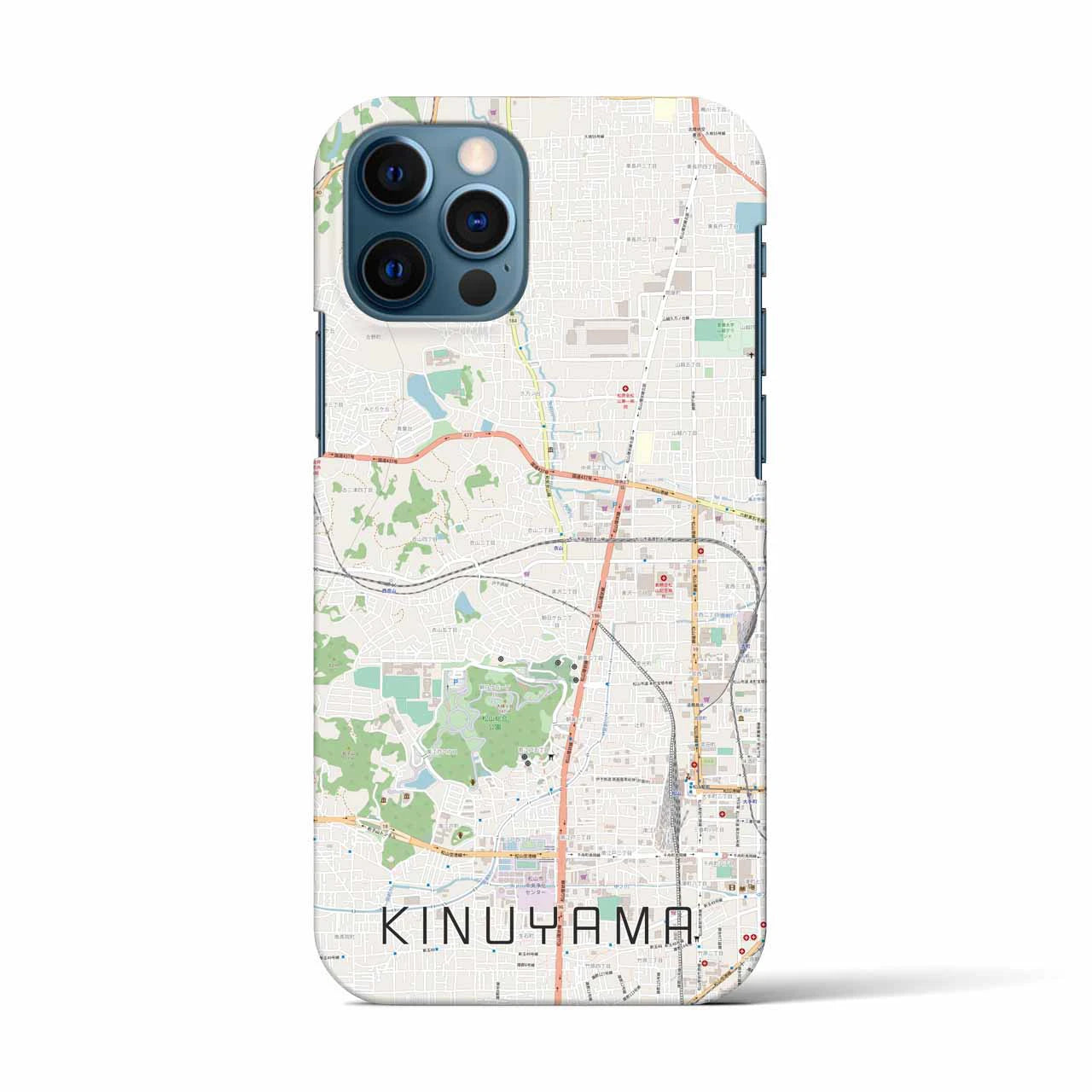 【衣山(愛媛県)】地図柄iPhoneケース(バックカバータイプ)