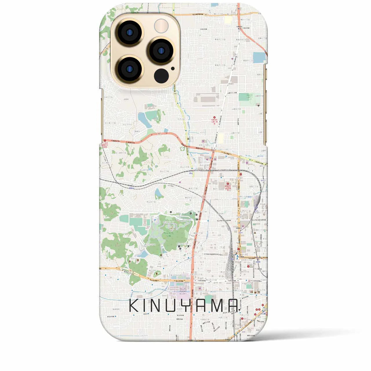【衣山(愛媛県)】地図柄iPhoneケース(バックカバータイプ)