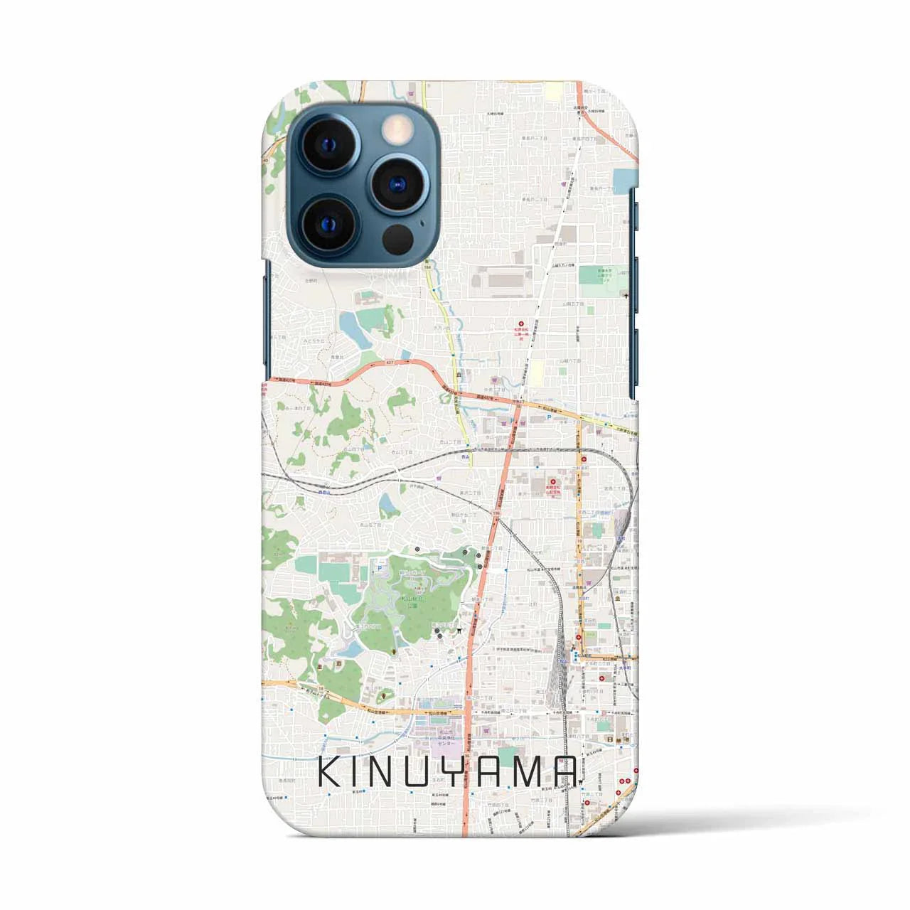 【衣山(愛媛県)】地図柄iPhoneケース(バックカバータイプ)