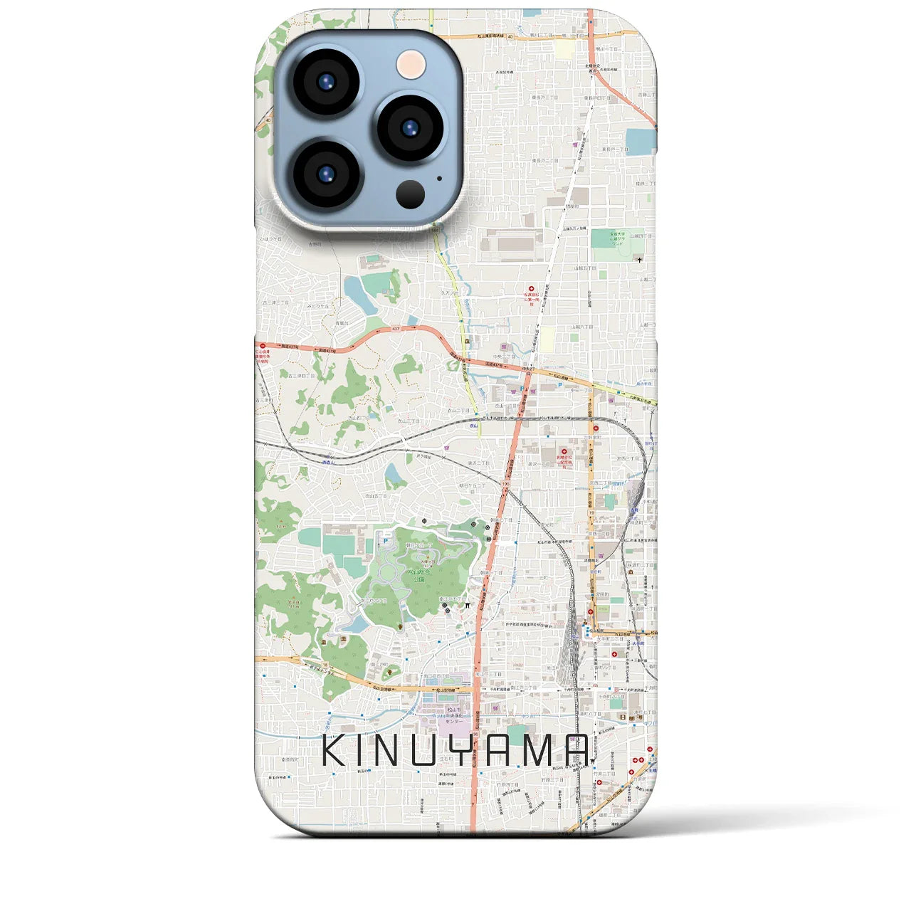 【衣山(愛媛県)】地図柄iPhoneケース(バックカバータイプ)